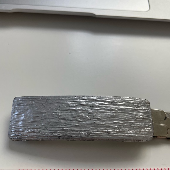 Vintage 80s Silver Toned Stretch Scale Waist Belt - Picture 12 of 12